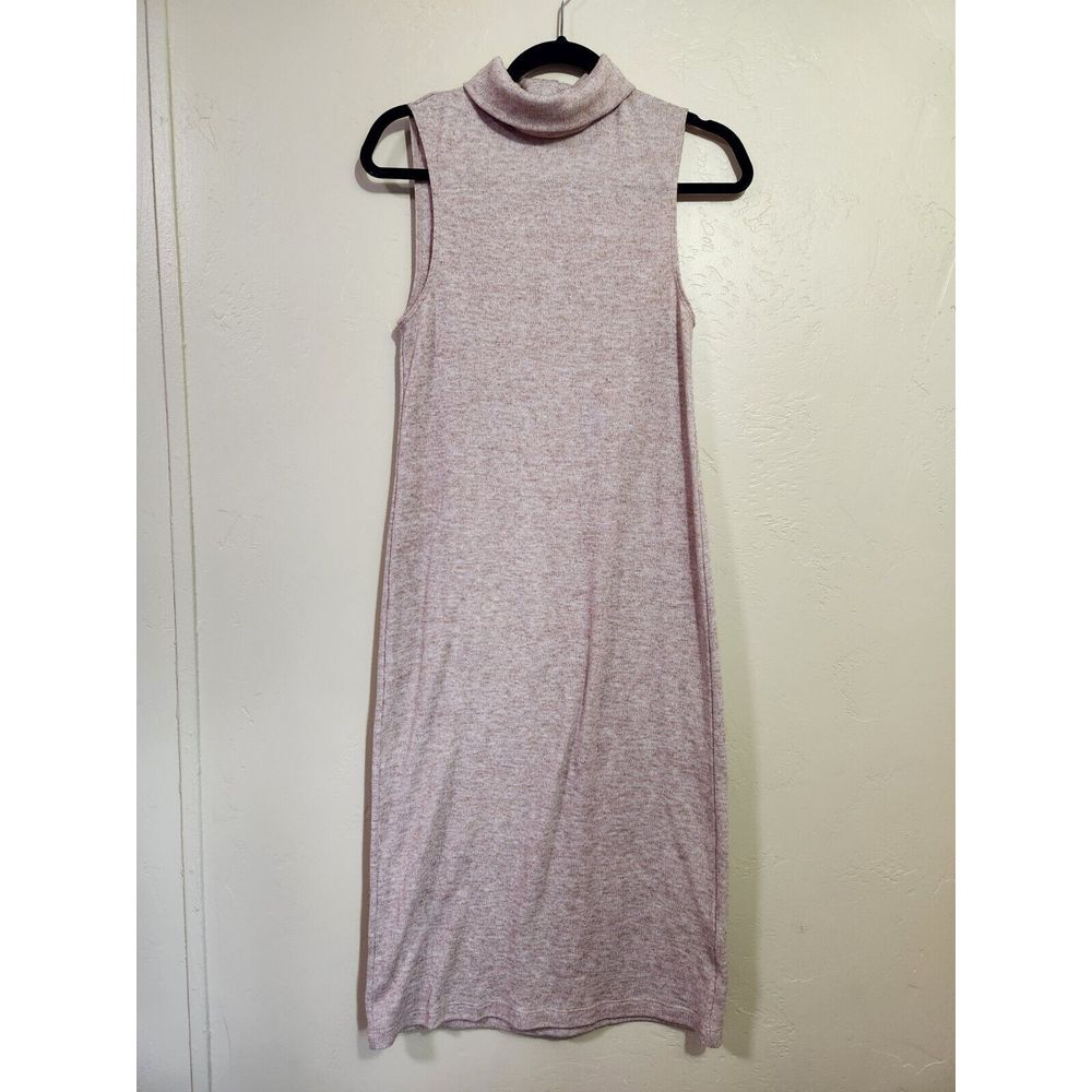 WAYF Sleeveless Turtleneck Sweater Dress‎ Size Medium Long Tan